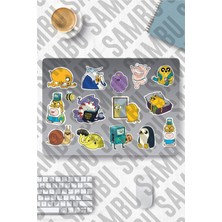 1001 Adventure Time Temalı Sticker Etiket Seti - Laptop Notebook Telefon