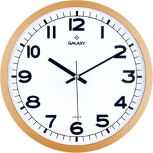 1001 216-3 Serisi Metal Görünümlü Sessiz Akar Duvar Saati 30 cm