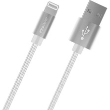 1001 PSM06 1 Metre Beyaz Lightning Hızlı Şarj Kablosu,beyaz