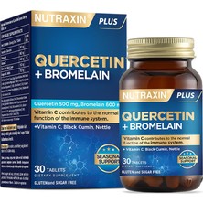 1001 Quercetin + Bromelain 30 Tablet – C Vitamini, Çörek Otu ve Isırgan Otu Içerikli Bağışıkl�