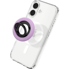 1001 Magsafe Destekli Modeller ile Uyumlu Telefon Tutucu Halka Nano Pop Mag Fit Stand Özellikli Mor - Am