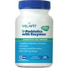 1001 V-Probiotics Enzymes Takviye Edici Gıda 30 Kapsül