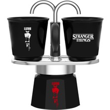 1001 Stranger Things Set Mini Express: Ocak Üstü Espresso Pişirici + 2'li Seramik Isıya Duyarlı Shot