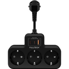 1001 Akım Korumalı Priz, Duvar Priz Çoğaltıcı, 3x Priz Soketi, 2x Type-C Girişi, 1x USB Girişi, �