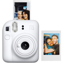1001 Mini 12 Beyaz Fotoğraf Makinesi ve Fotoğraf Çerçeve Seti