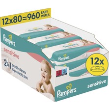 1001 Sensitive Bebek Islak Havlu 12 Paket 960 Yaprak