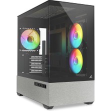 1001 Kasa Mını Tower Psusuz 3xfan Mk7 Argb Black