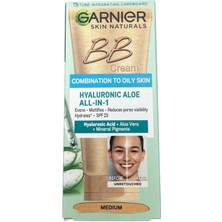 1001 Bb Krem Hyaluronic Aloe Yağlı Karma Ciltler Orta Ton 50 ml