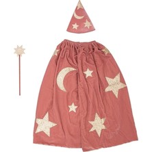 1001 Pink Velvet Wizard Costume - Pembe Büyücü Kostümü