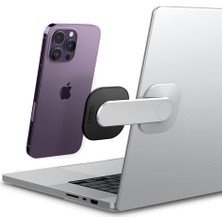 1001 Webcam iPhone Için Manyetik Telefon Tutucu Magsafe Özellikli Monitor / Laptop ile Uyumlu Gümüş