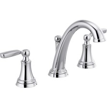 1001 Faucet Woodhurst Yaygın Banyo Bataryası Krom, Krom Banyo Bataryası 3 Delikli, Banyo Lavabo Batary