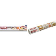 1001 Streç Film Kayar Bıçak Hediyeli 30 cm x 100 M ve Cook Pişirme Kağıdı Kesilmiş (16 Yaprak) 42