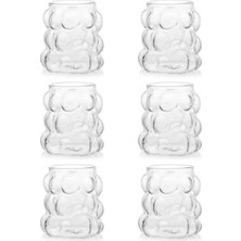 1001 75 ml 6'lı Üzüm Bardak Seti, Bubble Bardak, Bulut Bardak, Kahve Yanı Sunum Bardağı, Zarif ve �