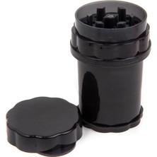 1001 Grınder Parçalayıcı Plastik Baharat Öğütücü Herb Spice 4 Katmanlı (58MM-SIYAH)