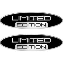 1001 Limited Edition Silver 3D Gel Oval Sticker