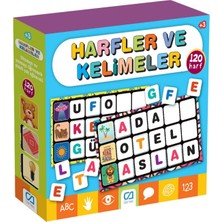 1001 Harfler ve Kelimeler 3+ Yaş Çocukları Için 120 Harfli Görselli Eğitici Eşleştirme Oyunu, Sm-