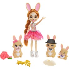 1001 Mattel Enchantimals- Kraliyet Brystal Bunny Aile Doll, Mor ( GYJ08)