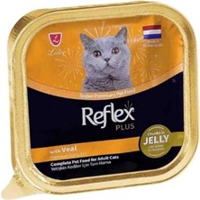 1001 Plus Chunks In Jelly With Veal Yetişkin Kedi Maması 85 gr