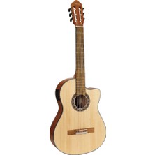 1001 VC304CE Elektro Klasik Gitar, Cutaway, 4/4, Naturel Mat