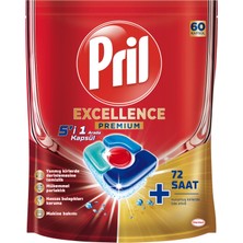 1001 Excellence 5'i 1 Arada Bulaşık Makinesi Deterjanı, 60 Kapsül