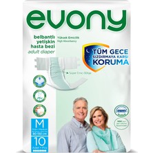 1001 Yetişkin Hasta Bezi Belbantlı Medium Standart 10 Adet