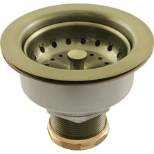 1001 K112AB Tacoma Mutfak Lavabo Sepeti Süzgeç, Antik Pirinç, 11.3 x 11.3 x 9.7 cm