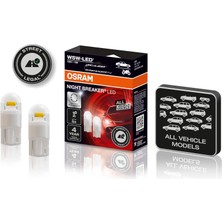 1001 T10 W5W LED Night Breaker Plaka Park Içmekan Ampulü, 12V 1W, 2'li Paket, Universal Polarite, 4 Y�