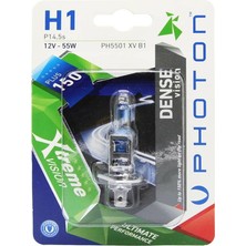 1001 Ampul H1 12V 55W Xtreme Vision +%150 Fazla Işık (Tekli Blister) Pht PH5501 Xv B1