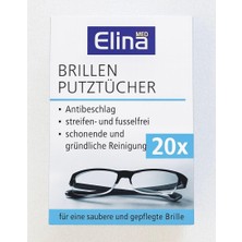 1001 Brillenputztücher Gözlük Temizleme Mendili, 20’li Tek Kullanımlık Islak Mendil – Buğu Önl
