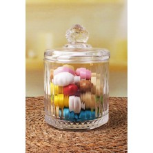 1001 Lüx Kristal Büyük Cam Şekerlik & Cam Lokumluk, Kesme Cam Lüx Şekerlik 13CM*7.8CM - 06638