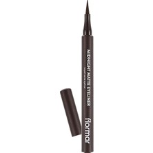 1001 Mat Likit Kalem Eyeliner (Kahve) - Midnight Matte Eyeliner - 002 Brown - 8690604641659
