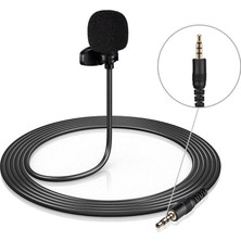 1001 Telefon Kamera Için Yaka Mikrofonu 3.5 mm 4 Pin