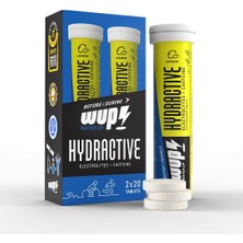 1001 Hydractive, Sodyum, Potasyum, Magnezyum, Kafein, Limon Aromalı, 2X20 Efervesan Tablet