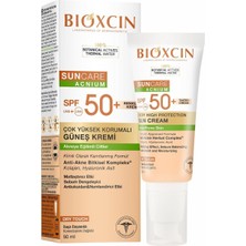 1001 Sun Care Akneye Eğilimli Ciltler Için Renkli Güneş Kremi 50 Spf - Akne, Dry Touch, Mat Tinted