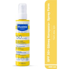 1001 Spf 50+ Yüksek Koruma Yüz Vücut Güneş Sprey Suya Dayanıklı Tüm Ciltler ve Aile Için 200 ml