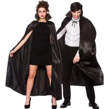 Hace Bazaar Siyah Renk Yakalı Halloween Pelerini 120 cm -Hcb