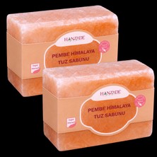 1001 Himalaya Tuz Sabunu 300-350 gr x 2 Adet Zengin Mineralli Doğal Saf Pembe Himalaya Kaya Tuzu Sabunu