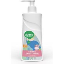 1001 SIVENO%100 Doğal Bebek Çocuk Jel Şampuanı Yenidoğan Saç Vücut Konak Önleyici 325 ml