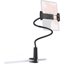 1001 70 cm Akrobat Esnek Tablet ve Telefon Tutucu Stand Siyah