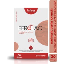 1001 Ferolac Demir (Bisglisinat Şelat), Laktoferrin ve C Vitamini – 30 Kapsül
