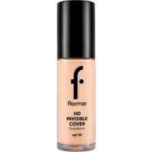 1001 Invisible Cover Hd Hafif Yapılı Yarı Parlak Bitişli SPF30 Fondöten