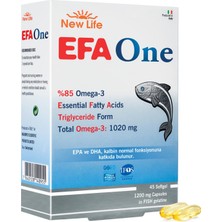 1001 Efa One Balık Yağı 45 Kapsül - 1020MG Omega 3-580MG Epa - 390MG Dha | Tek Kapsülde 1020MG (1 gr
