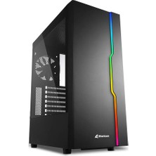 1001 Kasa Mıd Tower Psusuz 1xfan Rgb Slıder Black