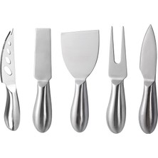 1001 Çelik 5 Parça Silver Peynir Bıçağı Seti Peynir Dilimleyici CIN621BY