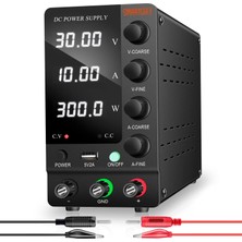 1001 Ayarlanabilir 30V/10A Smps Dc Güç Kaynağı Voltaj Regülatörü (Black) SG-C3010