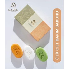 1001 3'lü Cilt Bakım Sabunu | Kolajen Kojik Asitli C Vitaminli Zeytinyağlı Doğal Sabun Seti, LJ0094