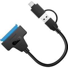 1001 A4204 2in1 USB 3.0 Type-C To 2.5 Inç Sata HDD SSD Çevirici Dönüştürücü
