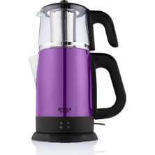1001 IH33202 Demli Stil Mor Cam Çay Makinesi
