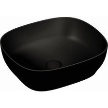 1001 Outline 5994B483-0016 Kare Lavabo, 48 Cm, Mat Siyah