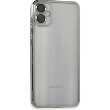Aconcept Newface  Galaxy A05 Kılıf Razer Lensli Silikon - Gümüş